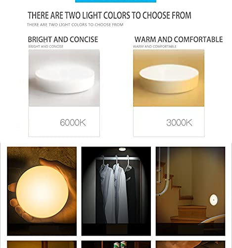 Lamp Led Motion Sensor Round Shape Night Light (Pack of 2)