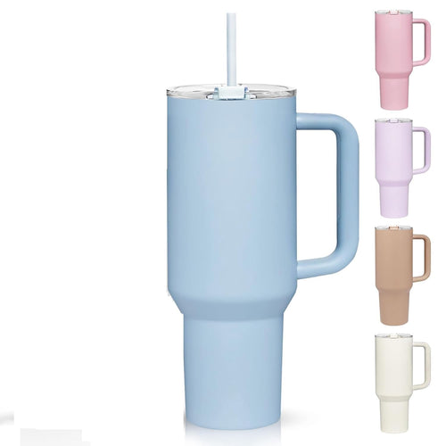 1200ML Stainless Steel Tumbler With Straw (Multicolour