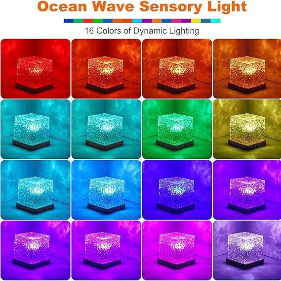Lights Lamp Romantic Warm Ocean Wave Night Light for Bedroom